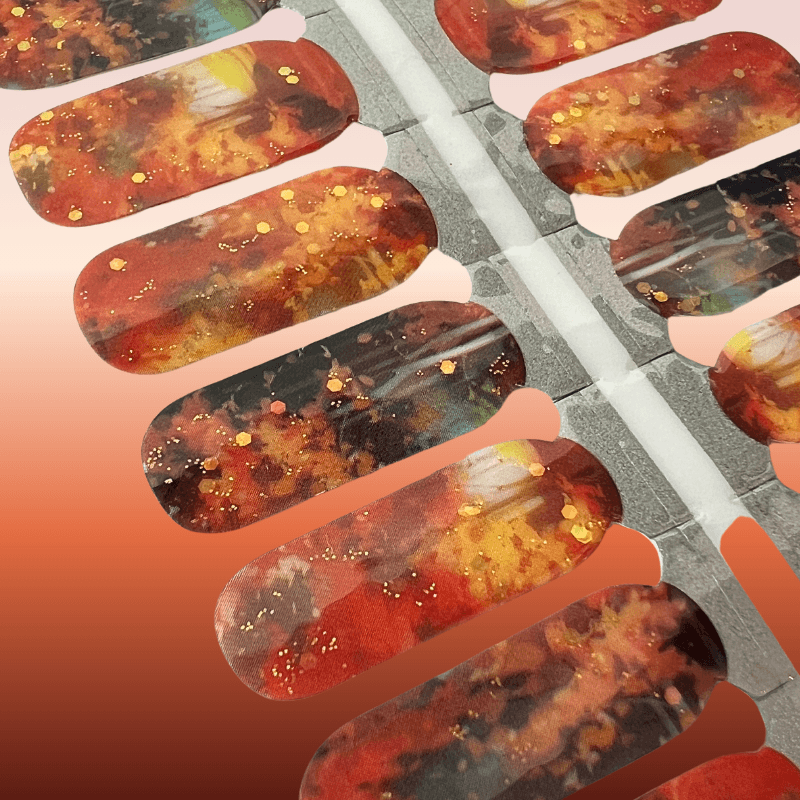 Evermore (Eras Tour) | Orange Cosy Nail Polish Wrap - Image 6