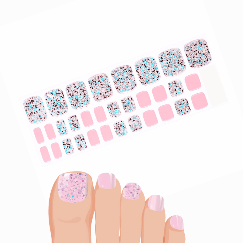 (Pedi/Toes) Twinkle Toes Semi Cured Gel Nail Wraps - Image 7