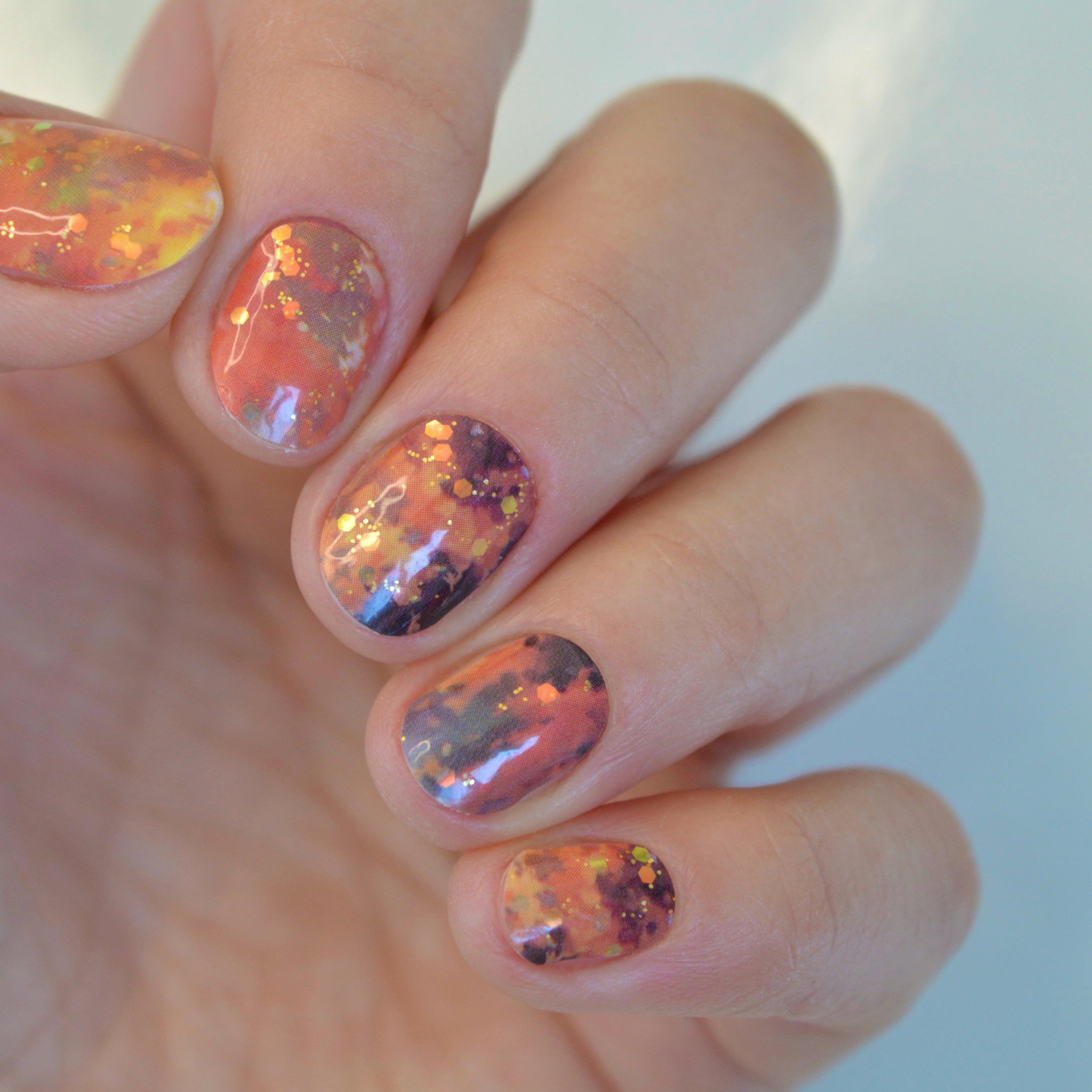 Evermore (Eras Tour) | Orange Cosy Nail Polish Wrap - Image 10