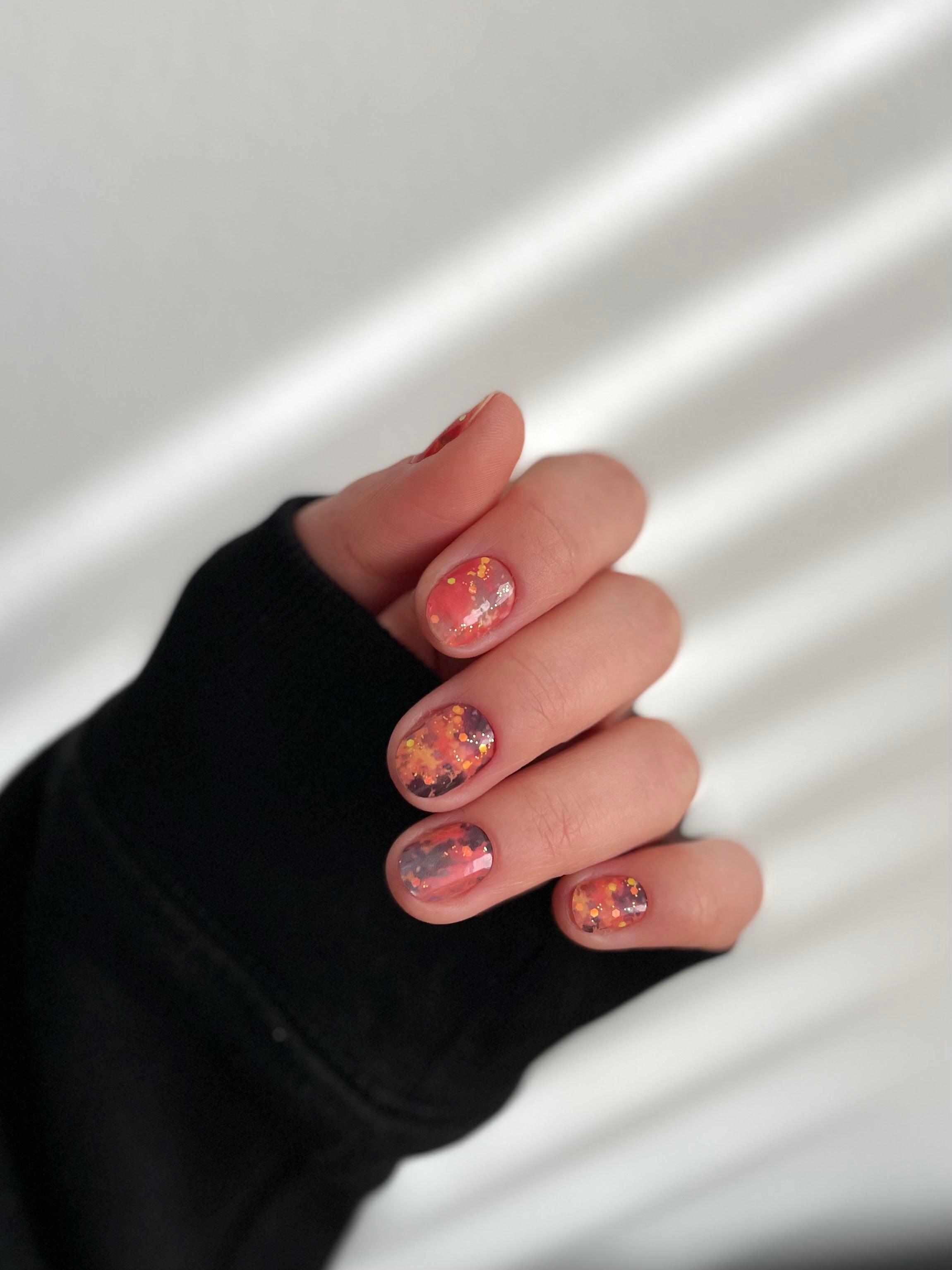 Evermore (Eras Tour) | Orange Cosy Nail Polish Wrap - Image 11